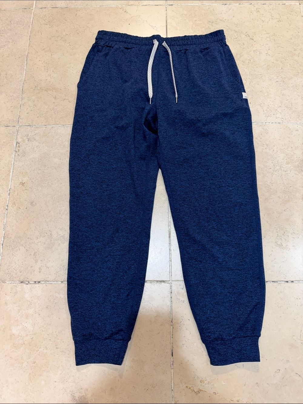 Vuori Navy Track Jogger Pants with Contrast Drawstring